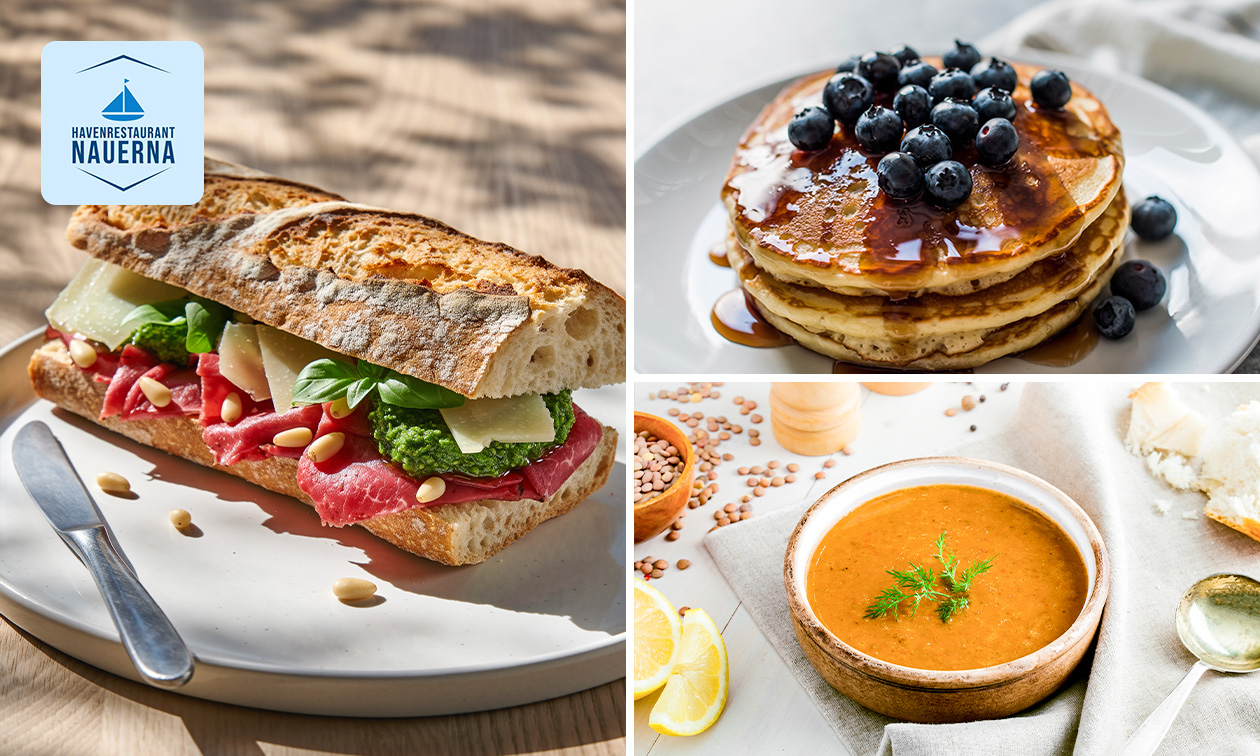 2- of 3-gangenlunch aan de haven of paasbrunch