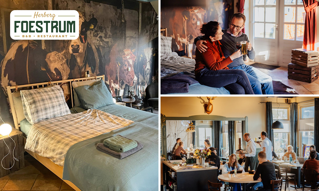 Overnachting voor 2 + ontbijt + 3-gangendiner van de chef + late check-out