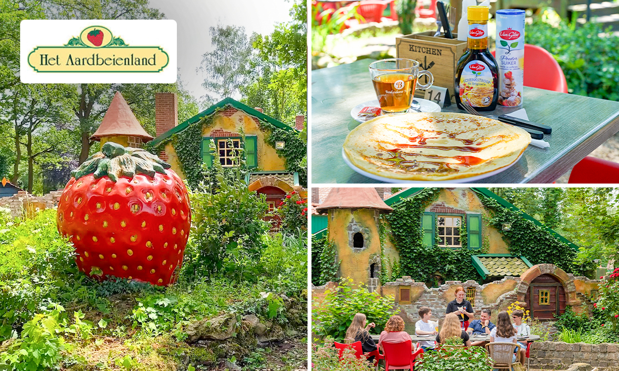 Entree voor Het Aardbeienland + drankje, snack of pannenkoek