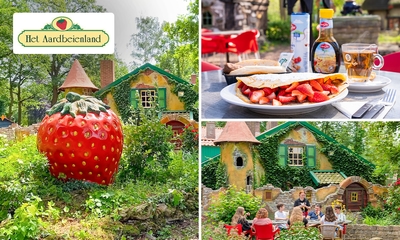 Entree voor Het Aardbeienland + drankje, snack of pannenkoek