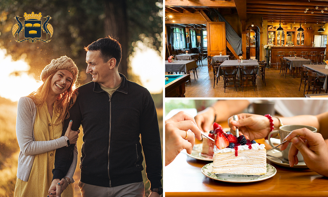 Wandel- of fietsarrangement incl. koffie/thee + gebak + 2-gangenlunch