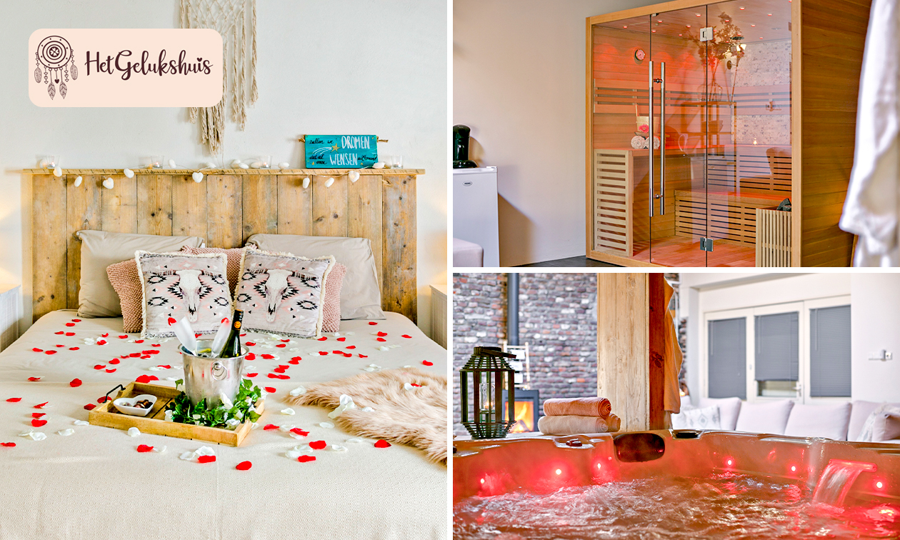Romantische vip-overnachting(en) + bubbels evt. early check-in voor 2 nabij Roermond