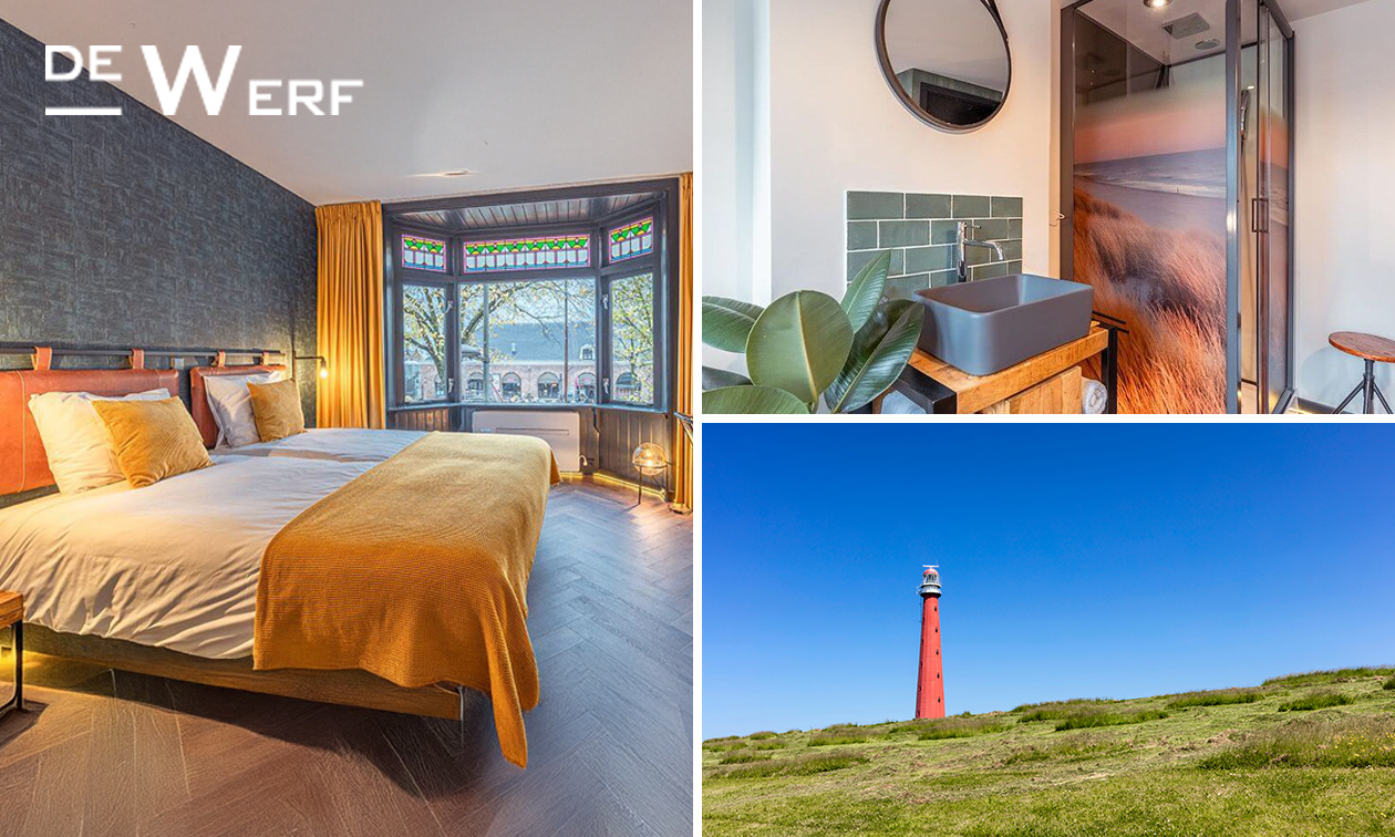 Overnachting(en) voor 2 + late check-out + evt. fles bubbels in hartje Den Helder
