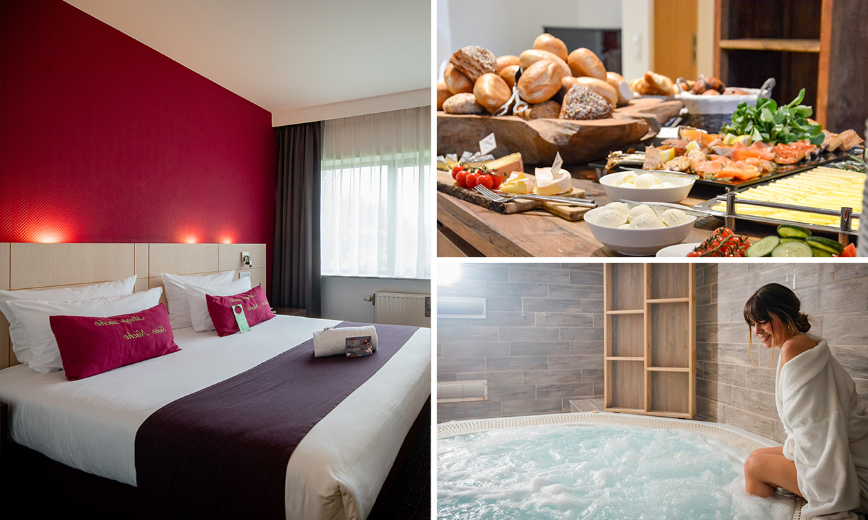 Overnachting voor 2 personen + welkomstdrankje + ontbijt + wellness in Hotel & Aparthotel Casteau Mo