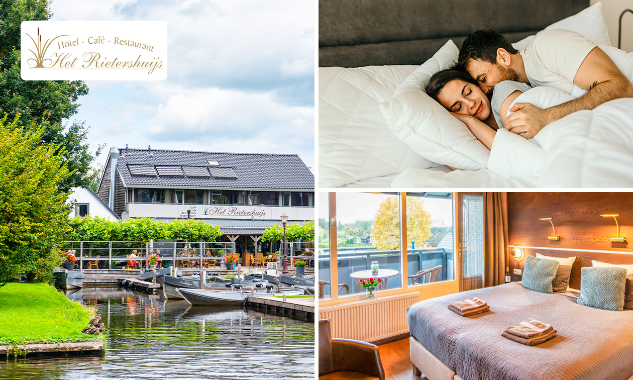 Overnachting voor 2 + ontbijt in het hart van Nationaal Park de Weerribben