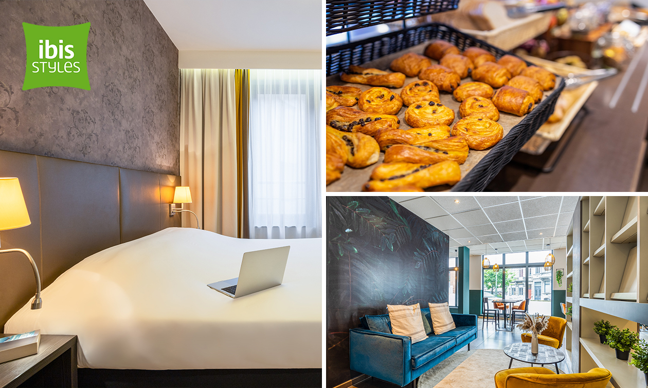 Overnachting voor 2 + ontbijt + evt. late check-out in Brussel