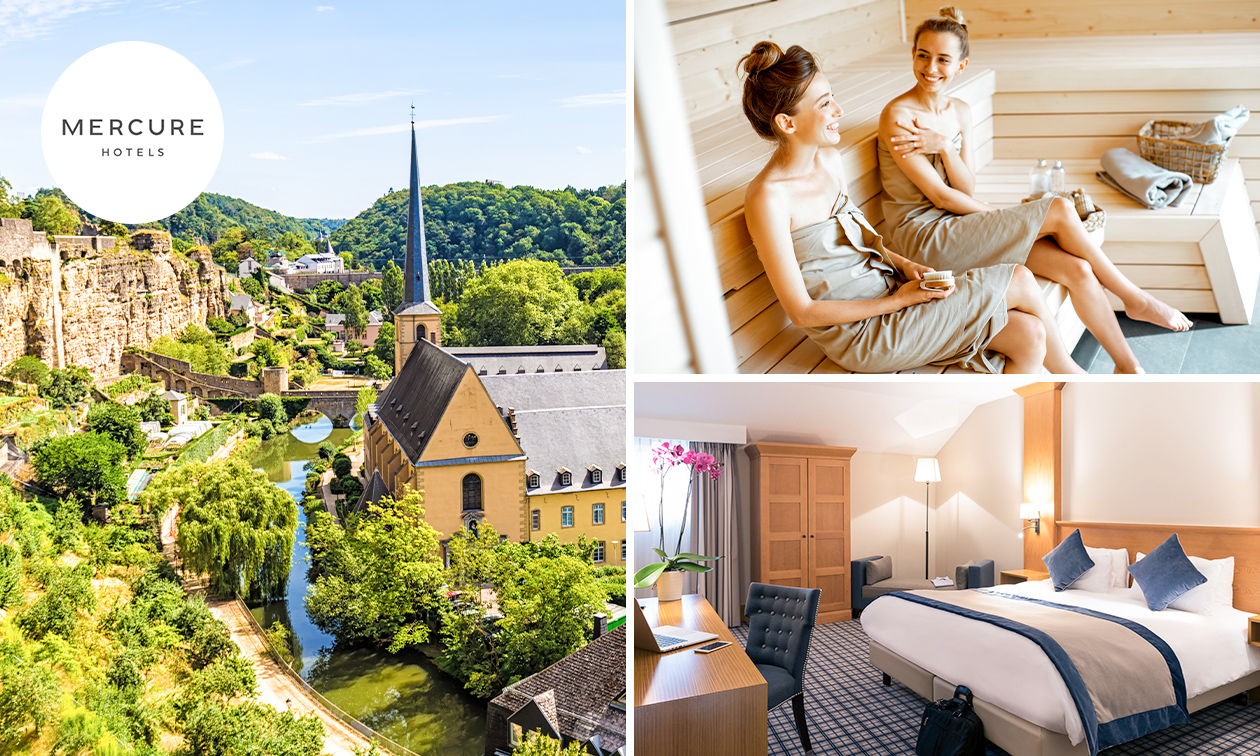 Overnachting(en) voor 2 + ontbijt + wellness + evt. diner in Luxemburg