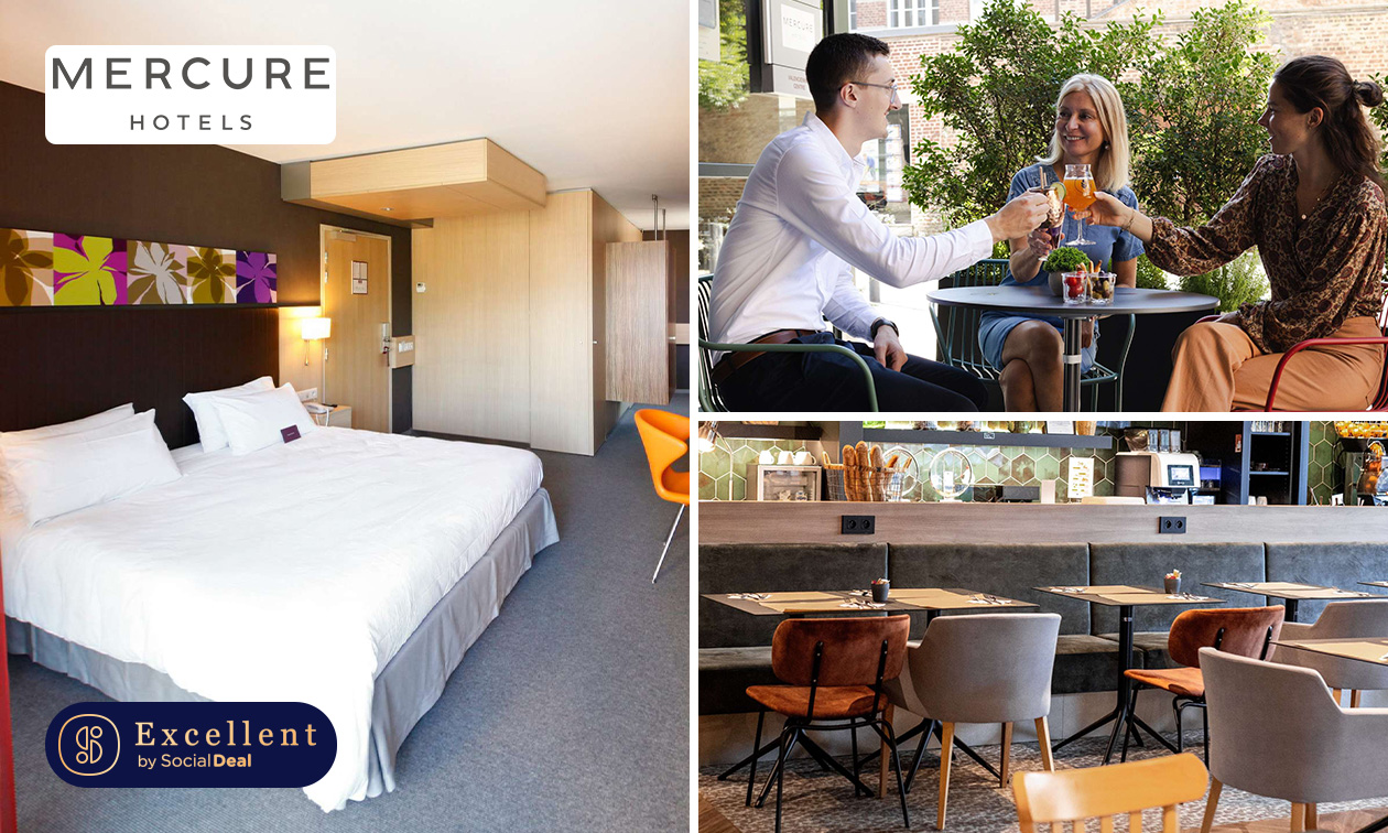 Overnachting voor 2 + ontbijt + late check-out + welkomstdrankje in het hart van Valenciennes