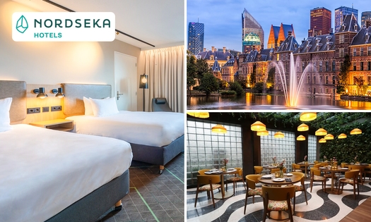 Overnachting(en) voor 2 + ontbijt + parkeren + late check-out nabij Den Haag