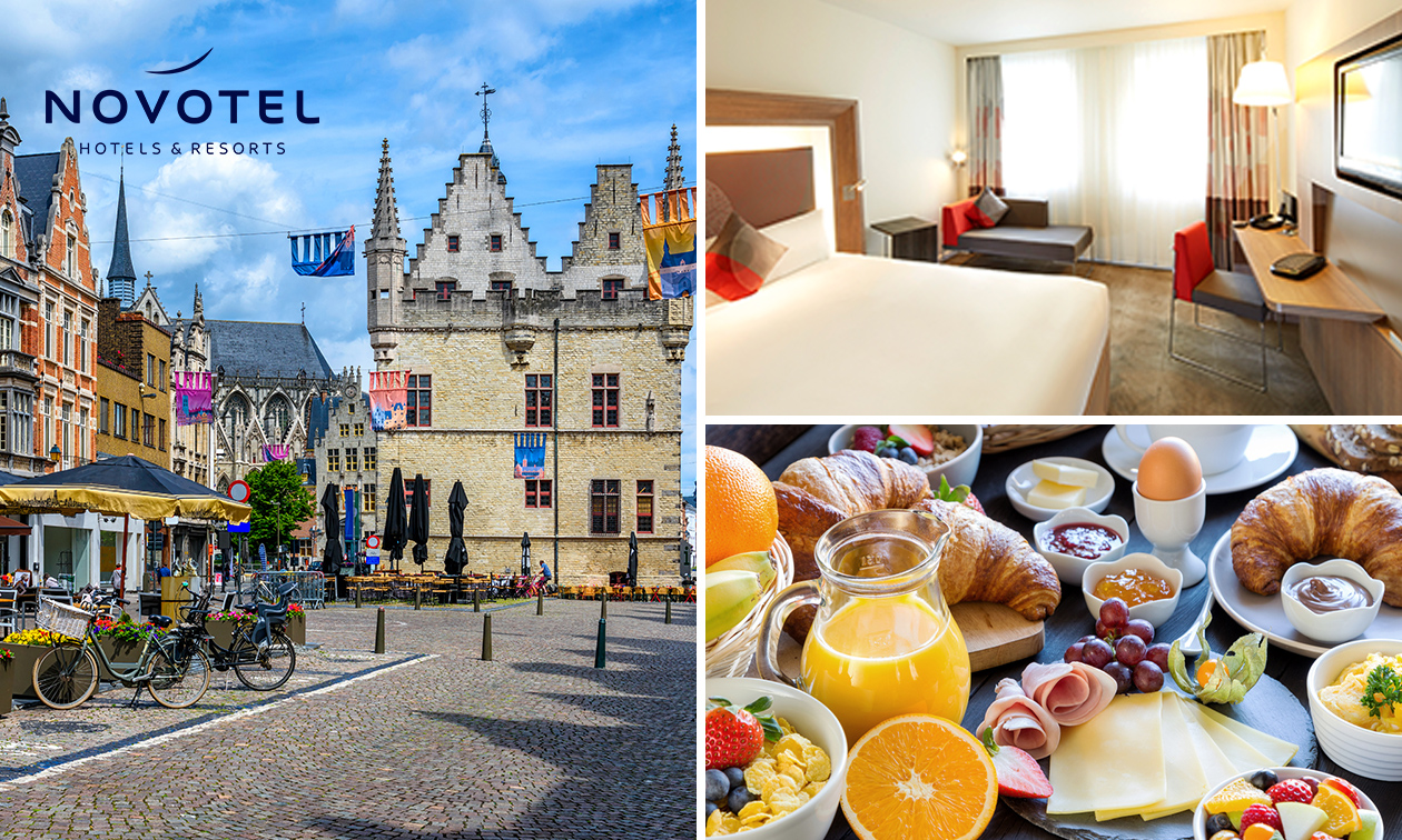 Overnachting voor 2 + ontbijt + late check-out in hartje Mechelen