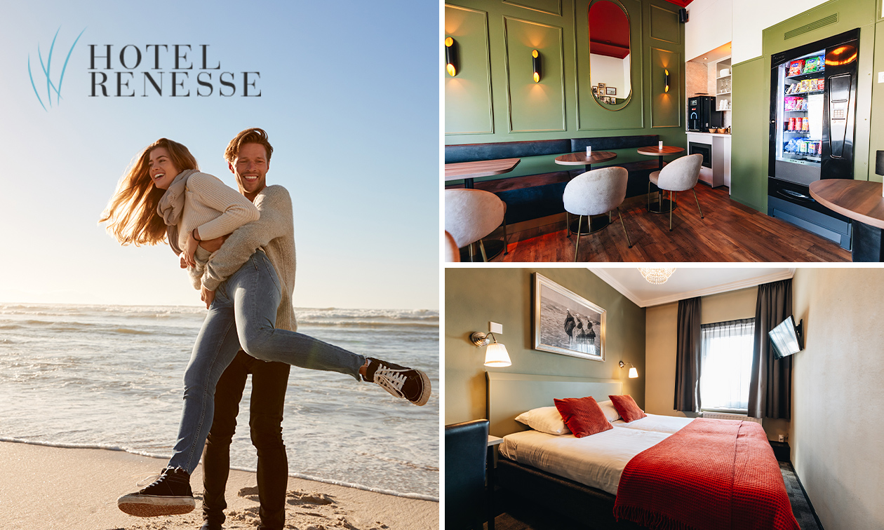 1 of 2 overnachting(en) voor 2 + ontbijt + fles wijn aan zee