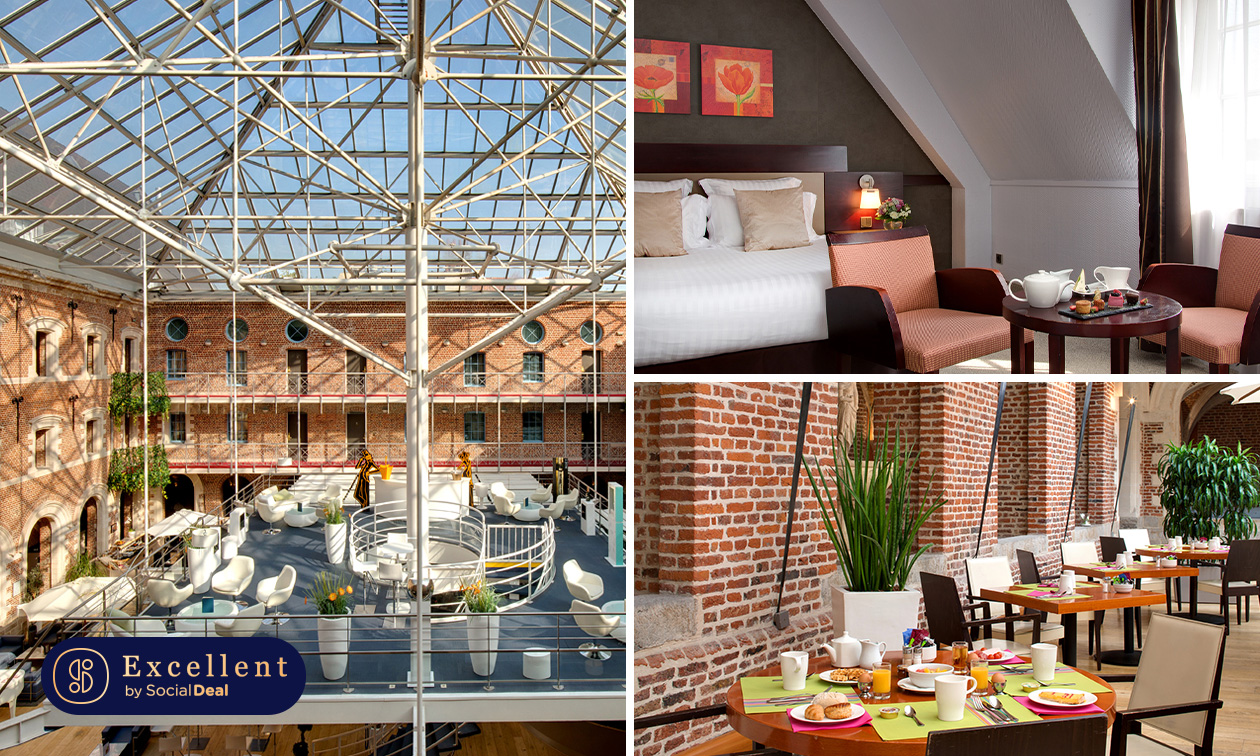 Overnachting voor 2 + ontbijt in het hart van Lille