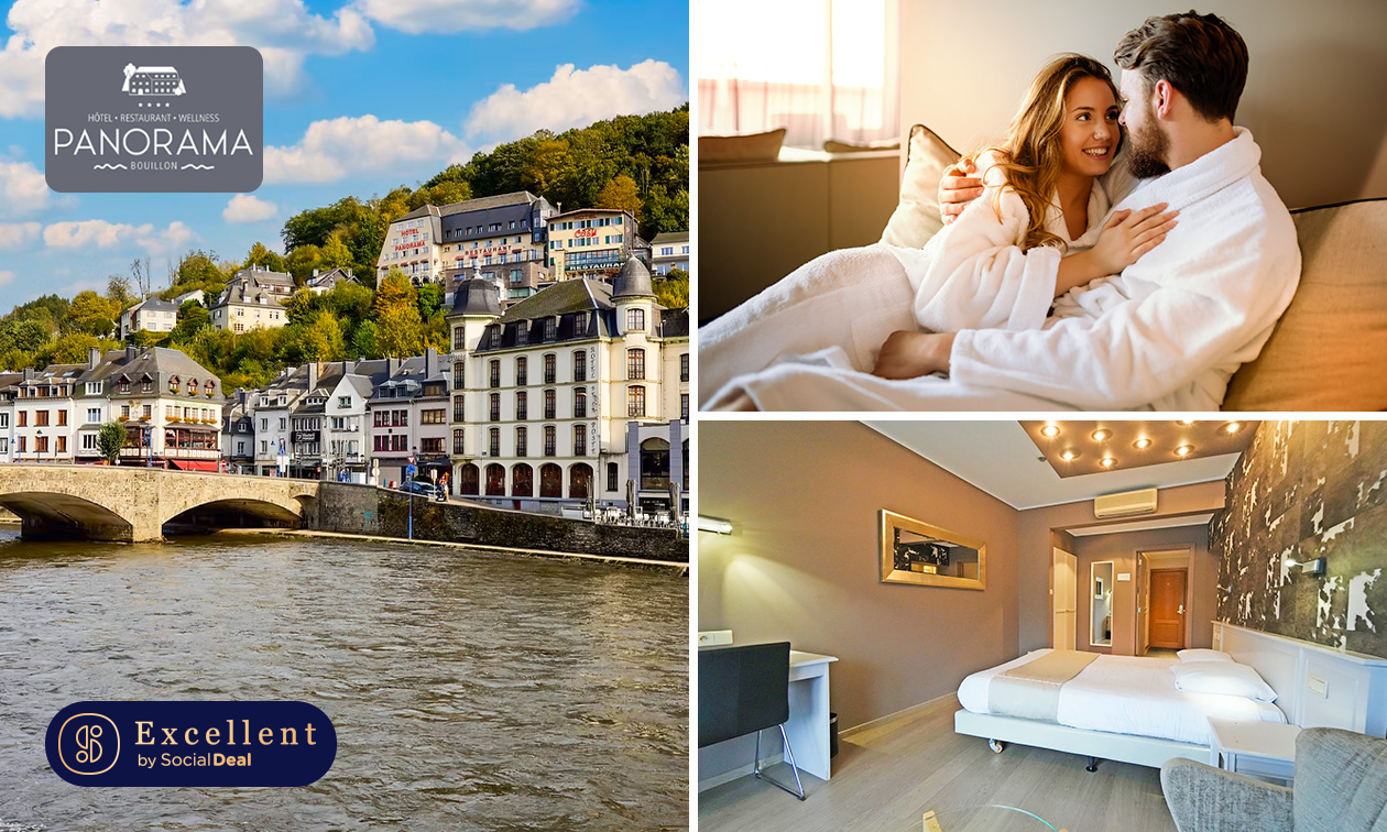 Overnachting voor 2 + ontbijt + late check-out in Bouillon in de Ardennen