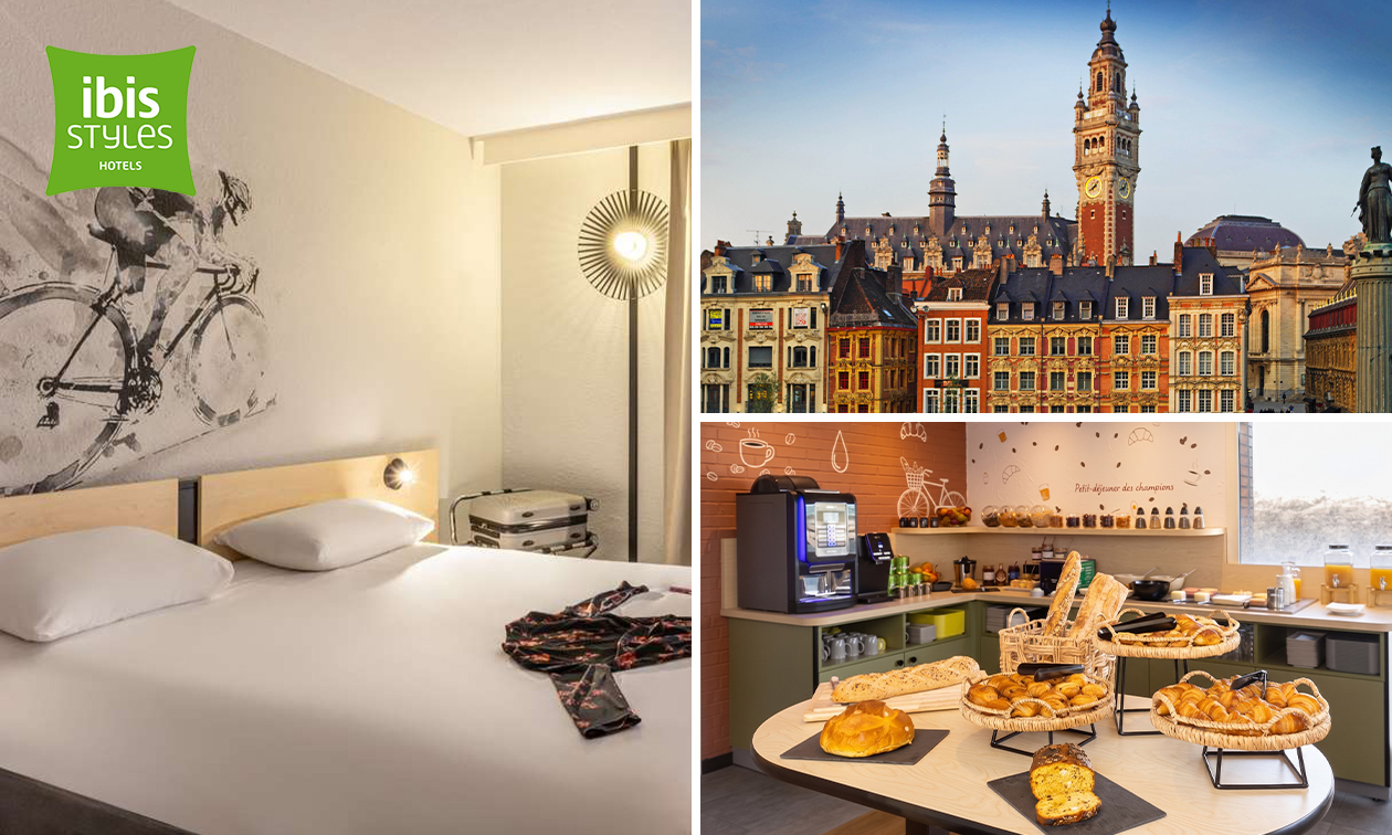 Übernachtung für 2 oder 3 + Frühstück + opt. Late Check-out in der Nähe von Lille