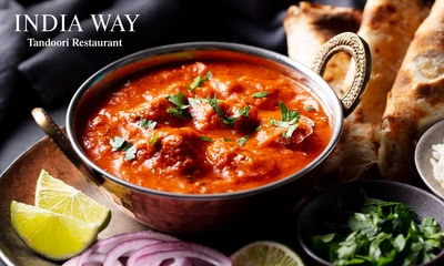 Indiaas 3-gangendiner + naanbrood bij India Way Tandoori Specialiteiten