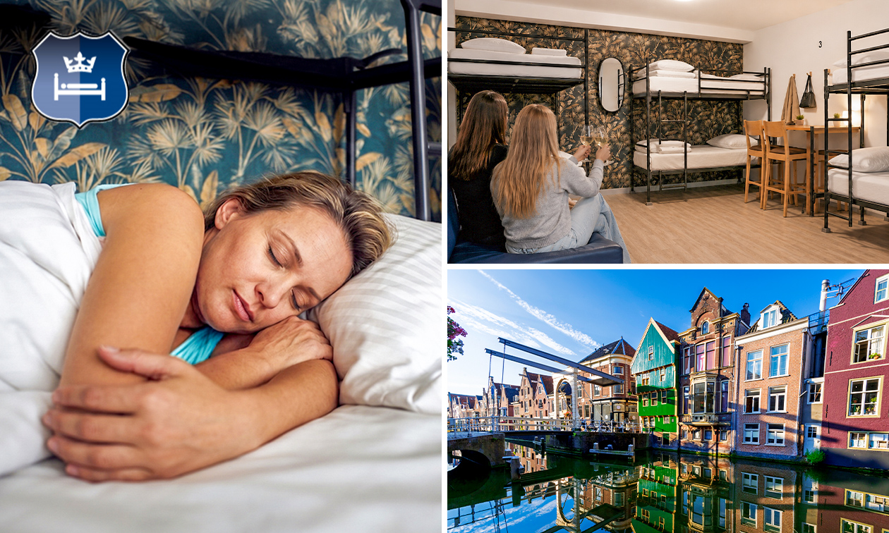 Nuit pour 2 à 6 + check-out tardif + verre de bienvenue et plus au cœur d'Alkmaar