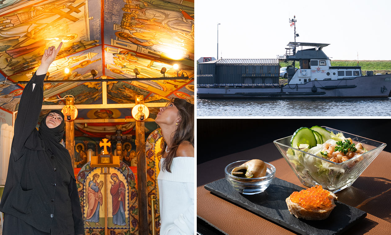 Kloosterschip rondleiding + proeverij + diner + rondvaart (3 uur)