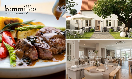 Lunch en 2 services + café/thé ou menu en 4 services au choix