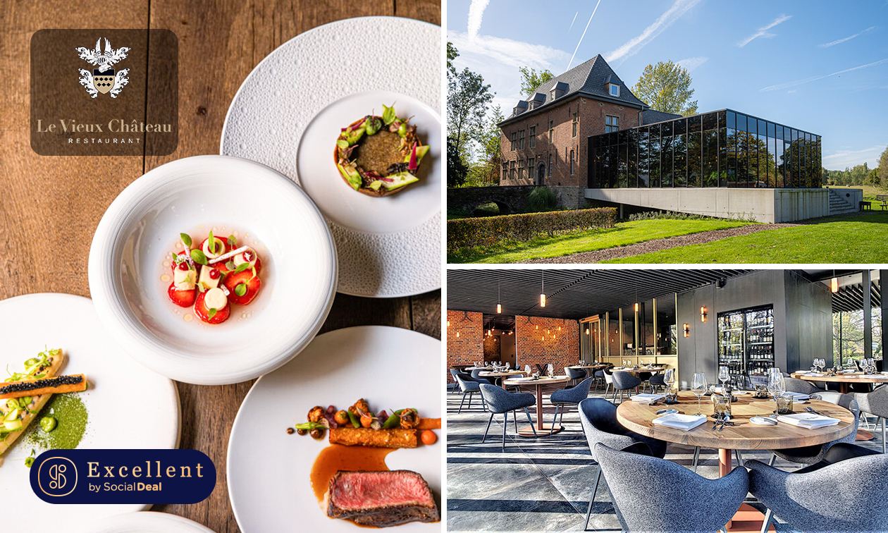 Menu gastronomique en 6 ou 7 services au restaurant Le Vieux Château