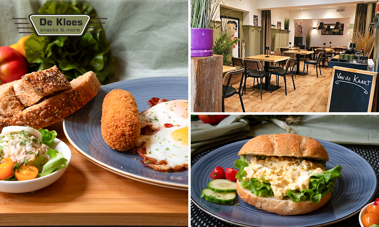 12-uurtje naar keuze of luxe brood-borrelplank bij Lunchroom de Kloes