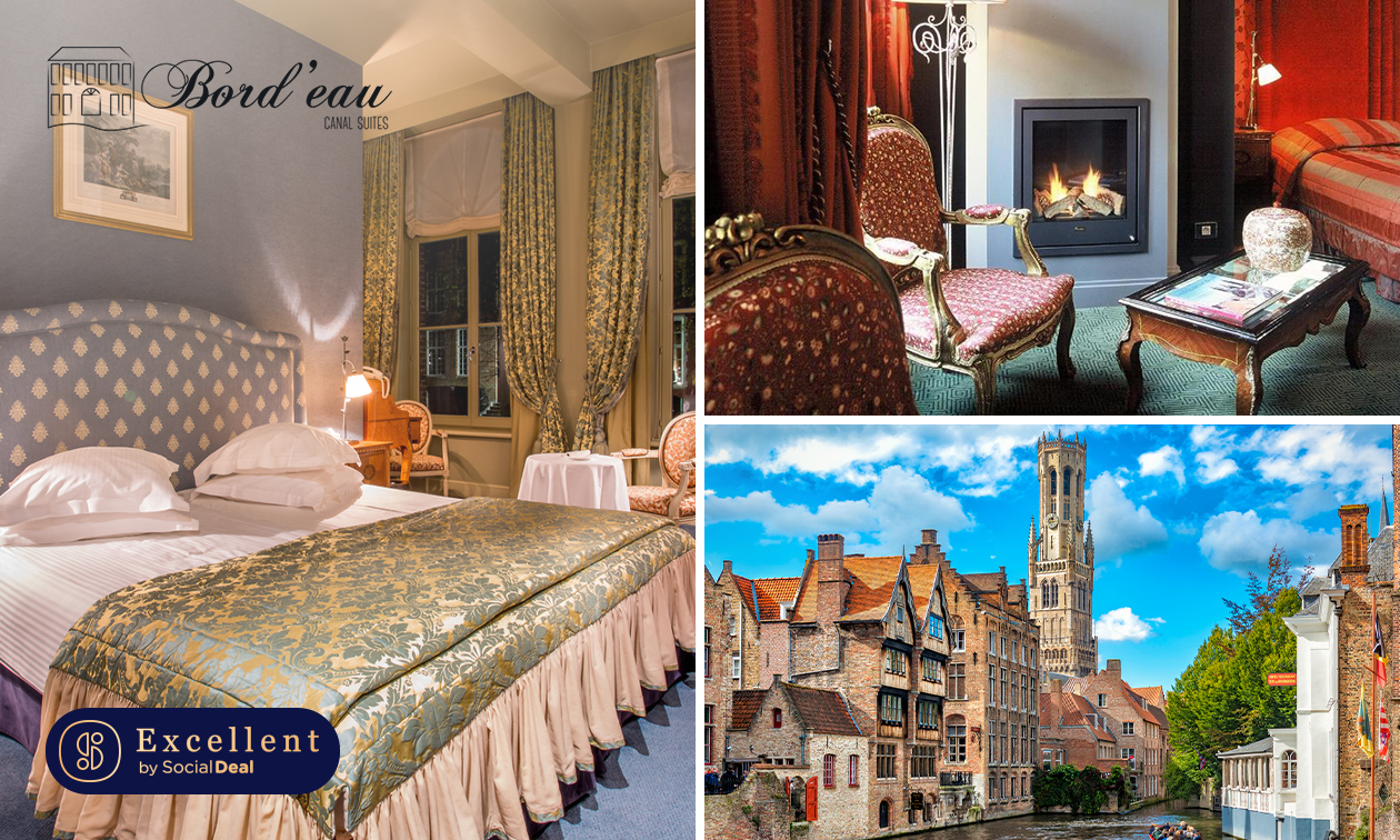 Overnachting voor 2 + ontbijt + late-checkout in Brugge