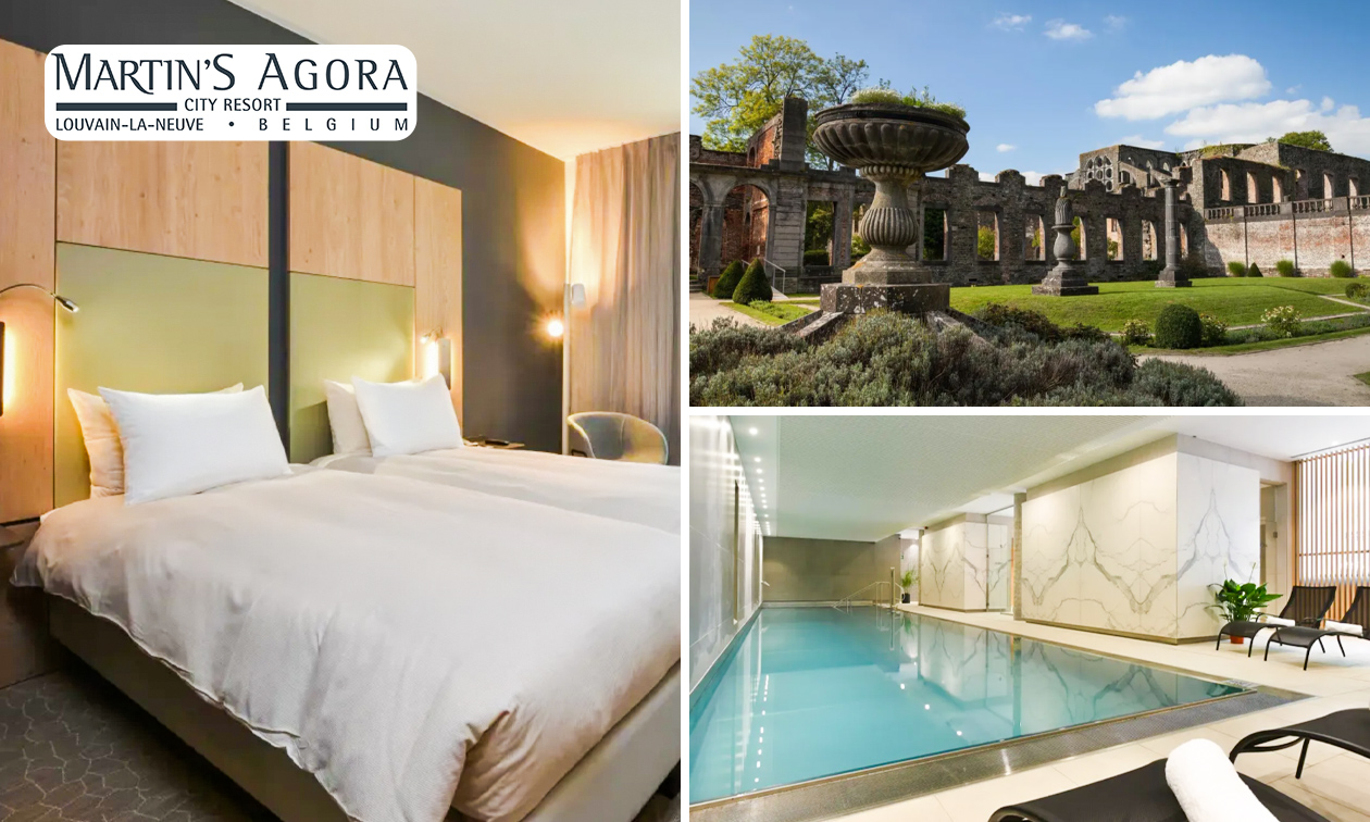 Overnachting voor 2 + ontbijt + evt. toegang tot de spa in Louvain-la-Neuve