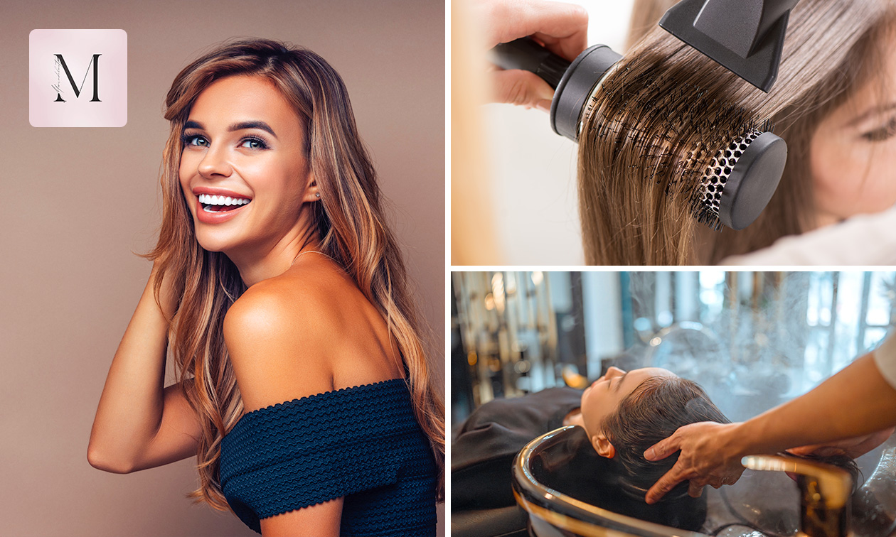 Keratinebehandeling + brushing + hoofdmassage + masker