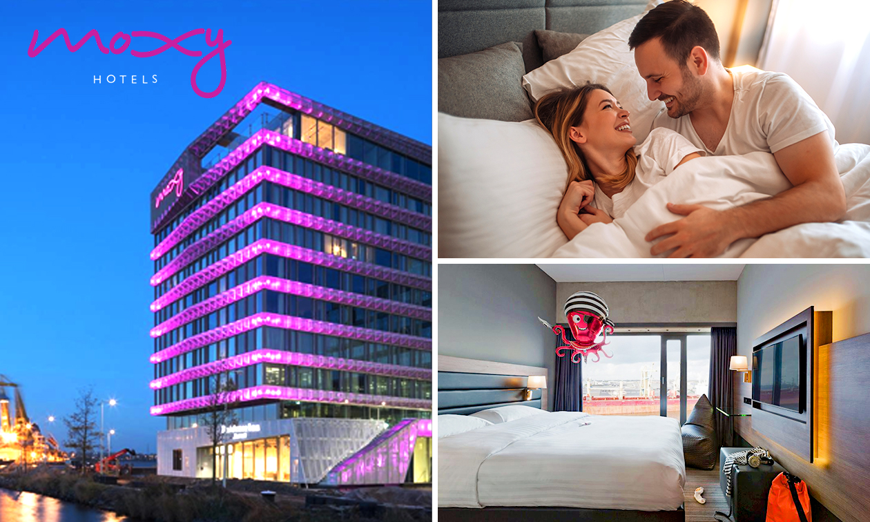 Overnachting voor 2 in een queen kamer + welkomstdrankje + evt. ontbijt in Amsterdam