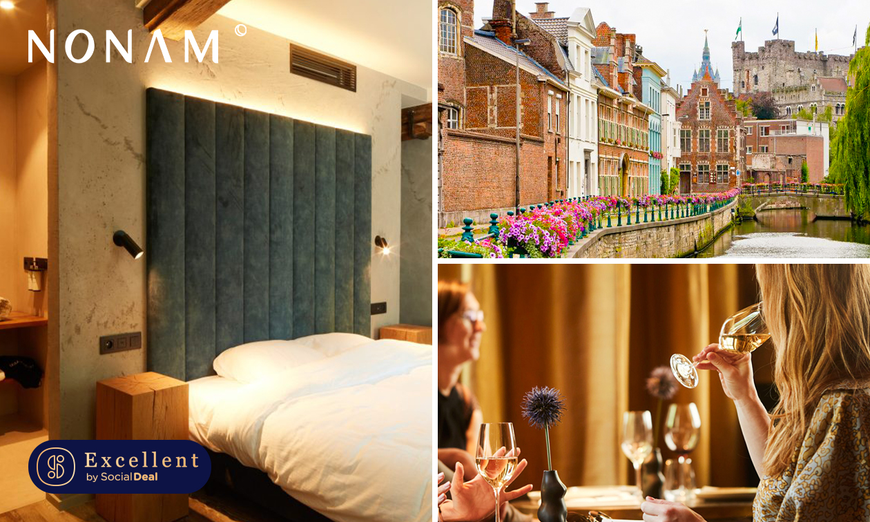 Overnachting voor 2 + ontbijtcorner + late check-out in hartje Gent