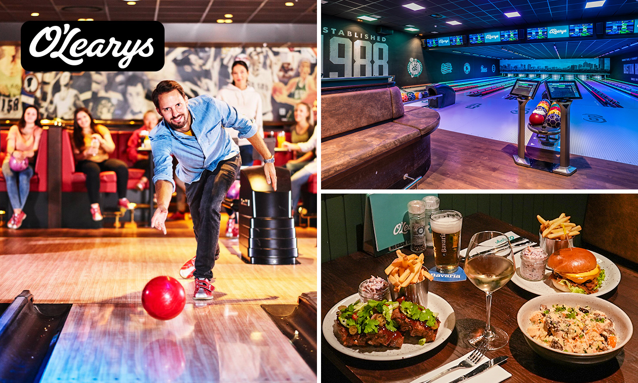 Bowlen + hoofdgerecht naar keuze bij O'Learys