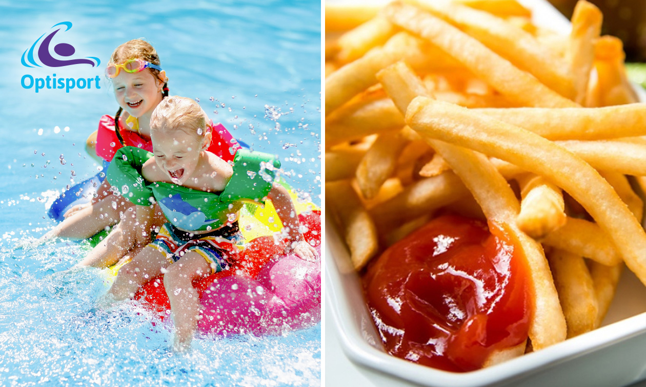Entree voor Optisport Tolhuisbad + friet met saus