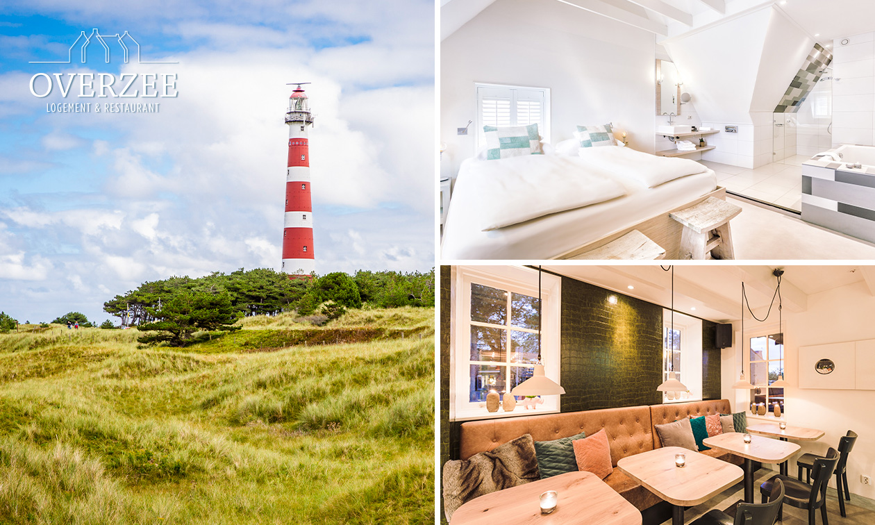 2 overnachtingen voor 2 + ontbijt + welkomstdrankje + diner op Ameland