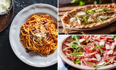 Menu en 3 services à la carte à la Pizzeria Da Lucia
