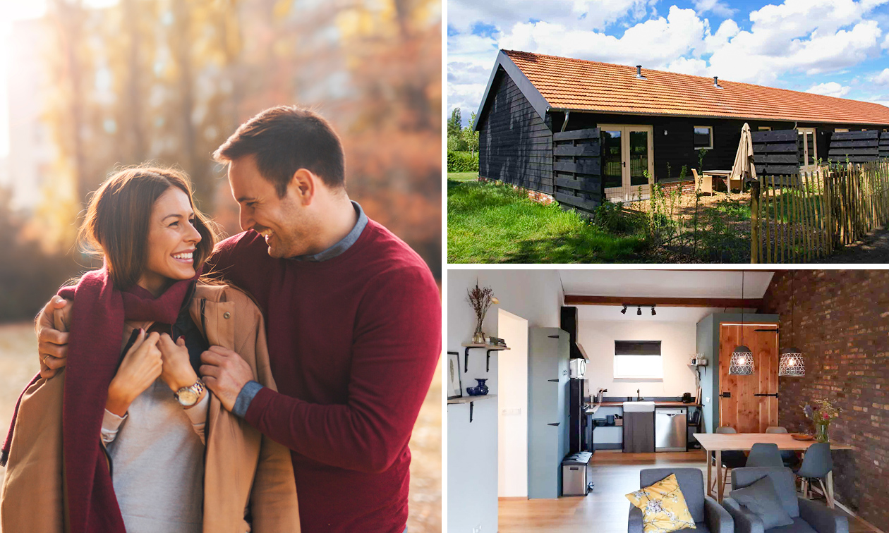 2 of 3 overnachtingen voor 2 in een vakantiehuisje + fles wijn in Limburg