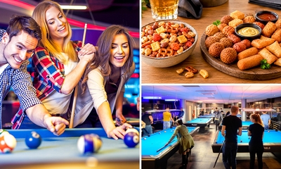 1 uur poolen + borrelmix bij Poolcafé The Bridge