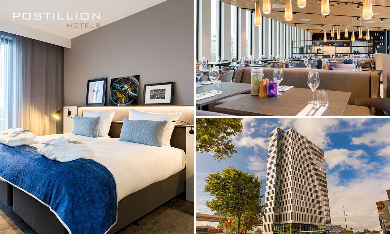 Overnachting voor 2 + ontbijt + evt. welkomstdrankje + 3-gangendiner in Amsterdam of Spa Weesp