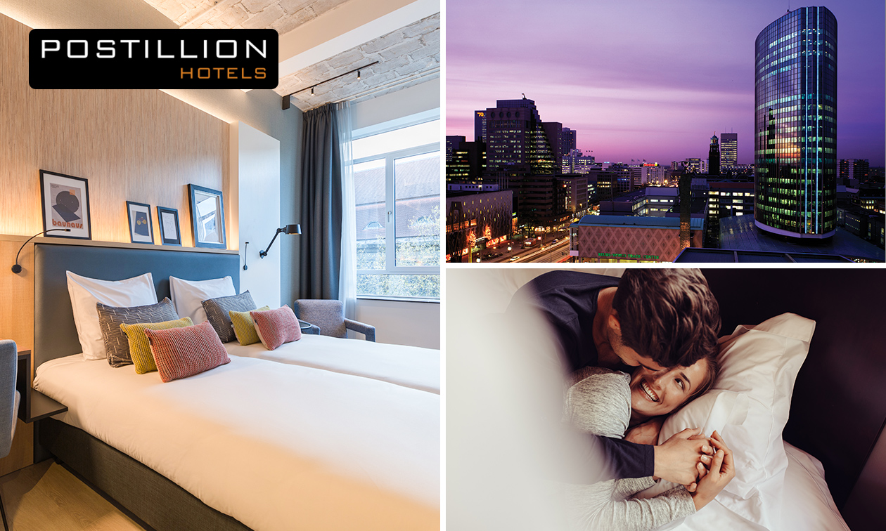 Overnachting voor 2 + ontbijt + wellness of drankje in hartje Rotterdam