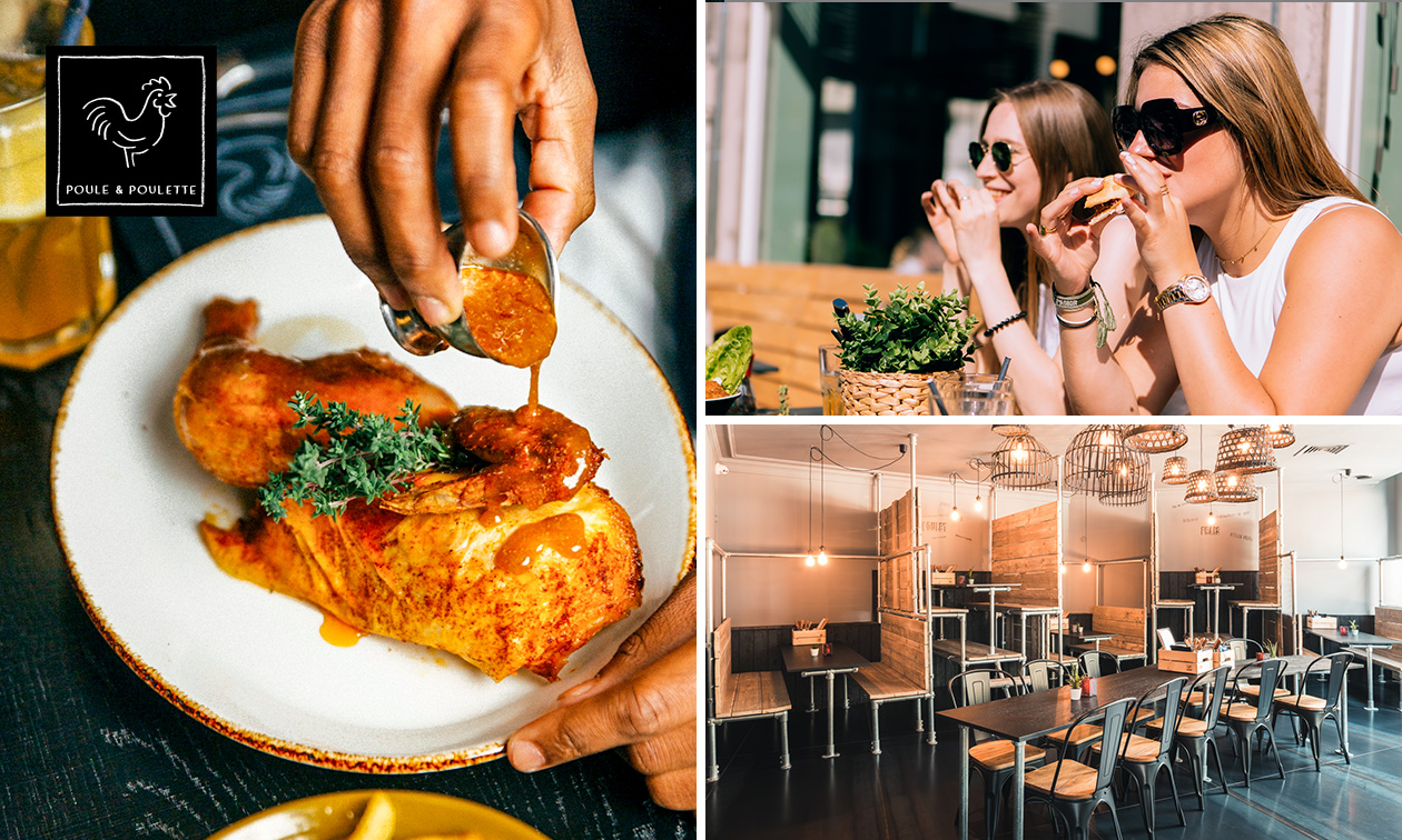 Menu en 2 services au choix + 1 accompagnement chez Poule & Poulette à Etterbeek
