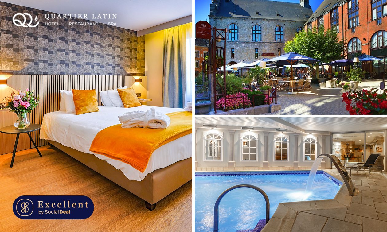 Overnachting voor 2 + ontbijt + spa + aperitief in het hart van Marche-en-Famenne