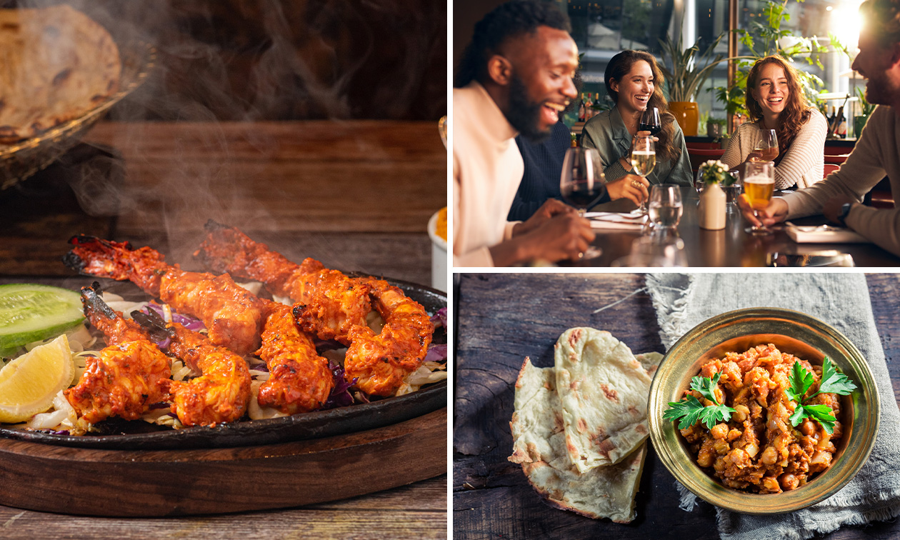 3-gangendiner à la carte bij The Queen Indian restaurant Deventer