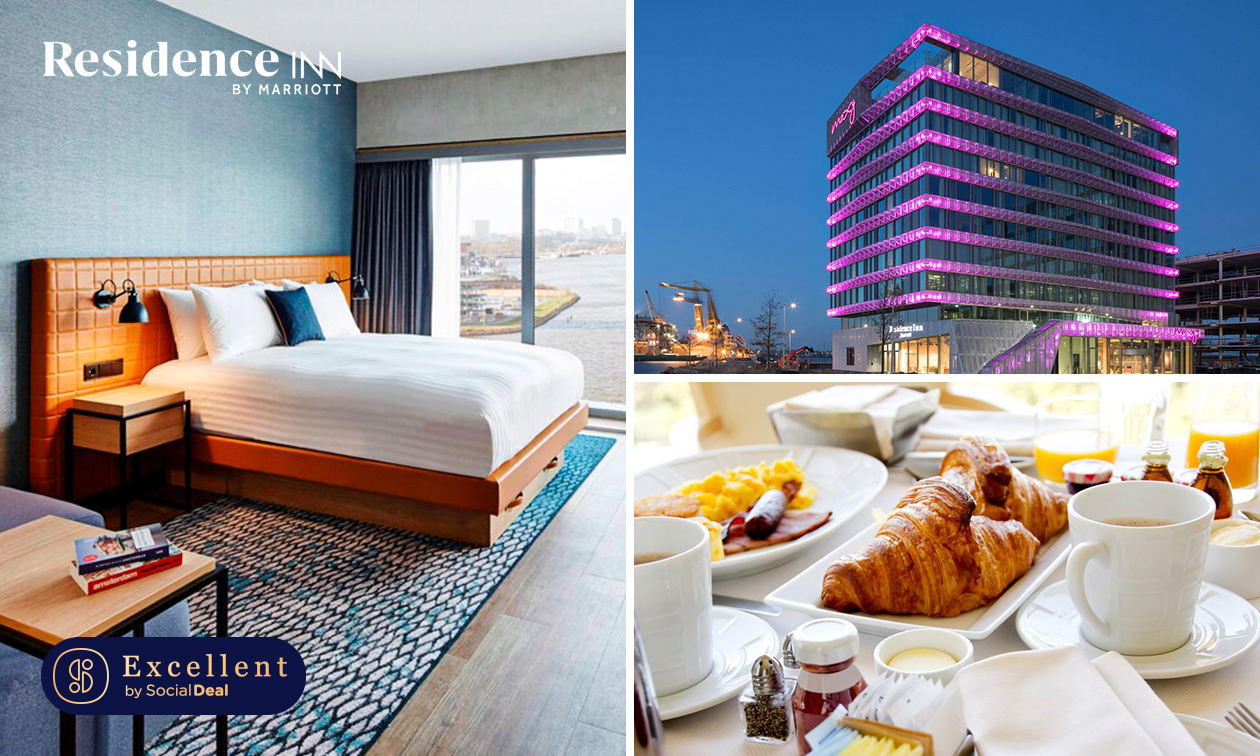 Luxe overnachting voor 2 + ontbijt bij Residence Inn by Marriott Amsterdam Houthavens