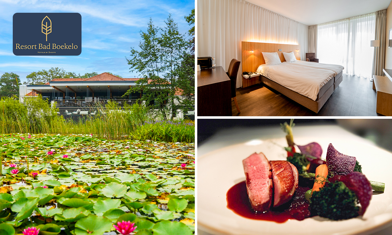 Overnachting(en) voor 2 + welkomsthapje + ontbijt of diner + late check-out in Enschede