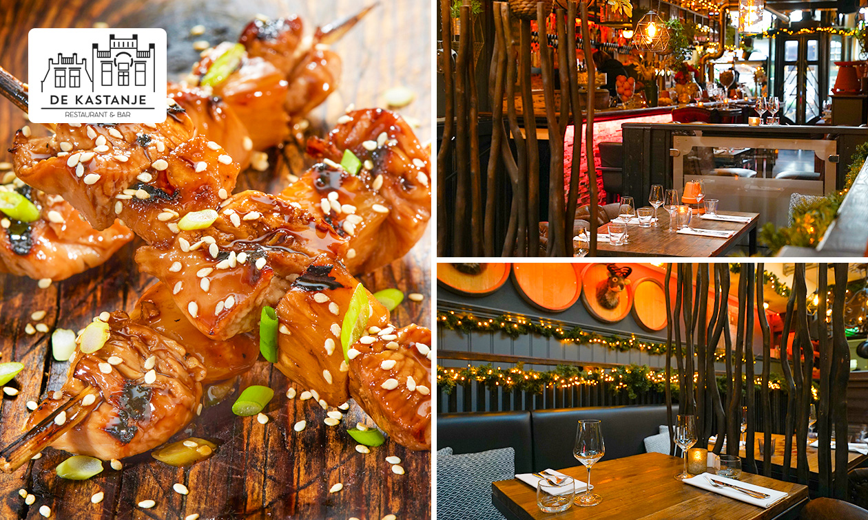 3-gangen shared dining-diner bij Restaurant De Kastanje