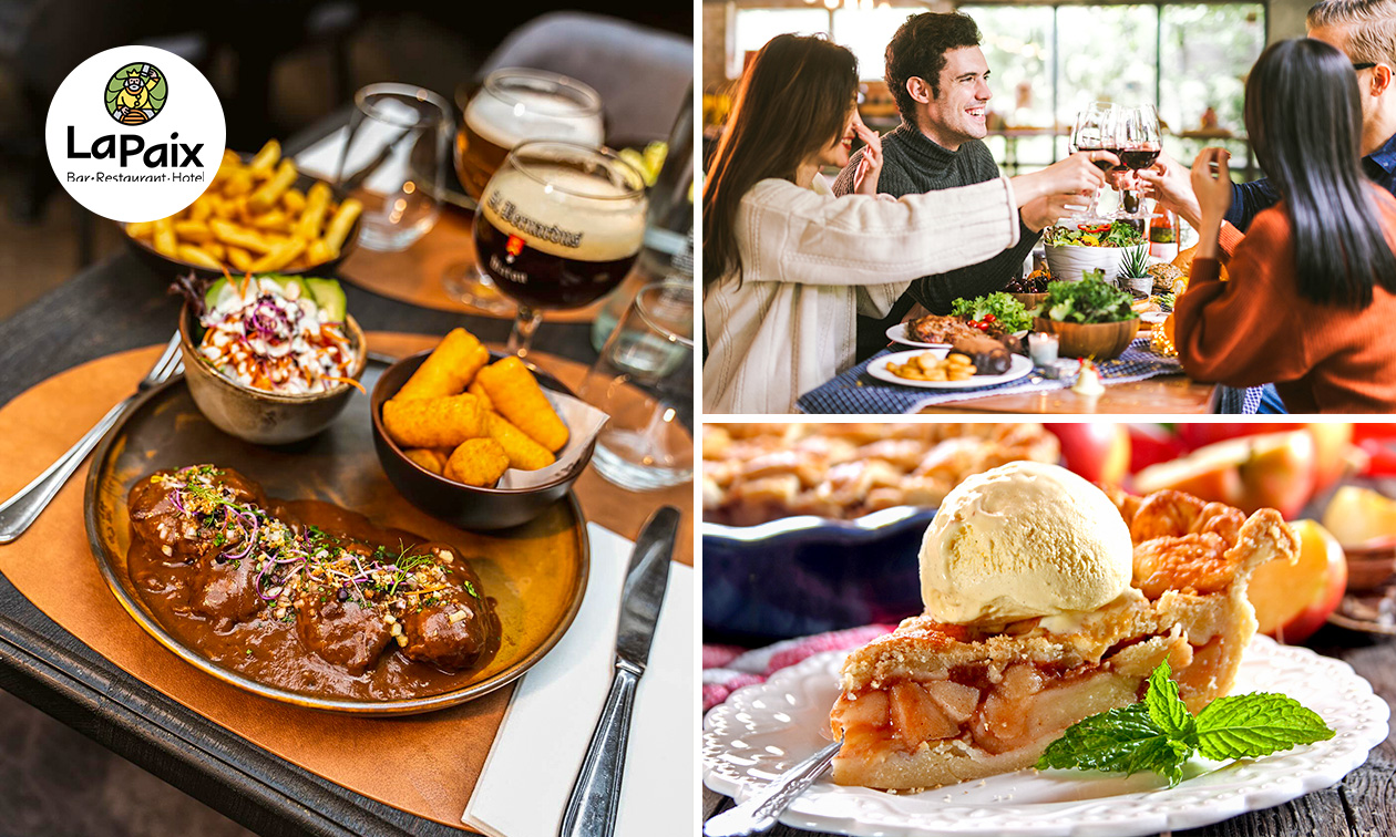 3-gangen keuzelunch of -diner