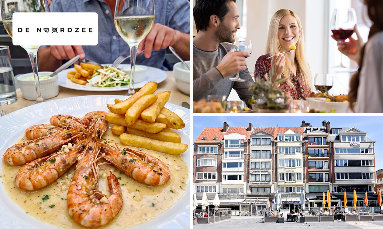 3-gangen keuzelunch of -diner bij Restaurant De Noordzee in hartje Oostende