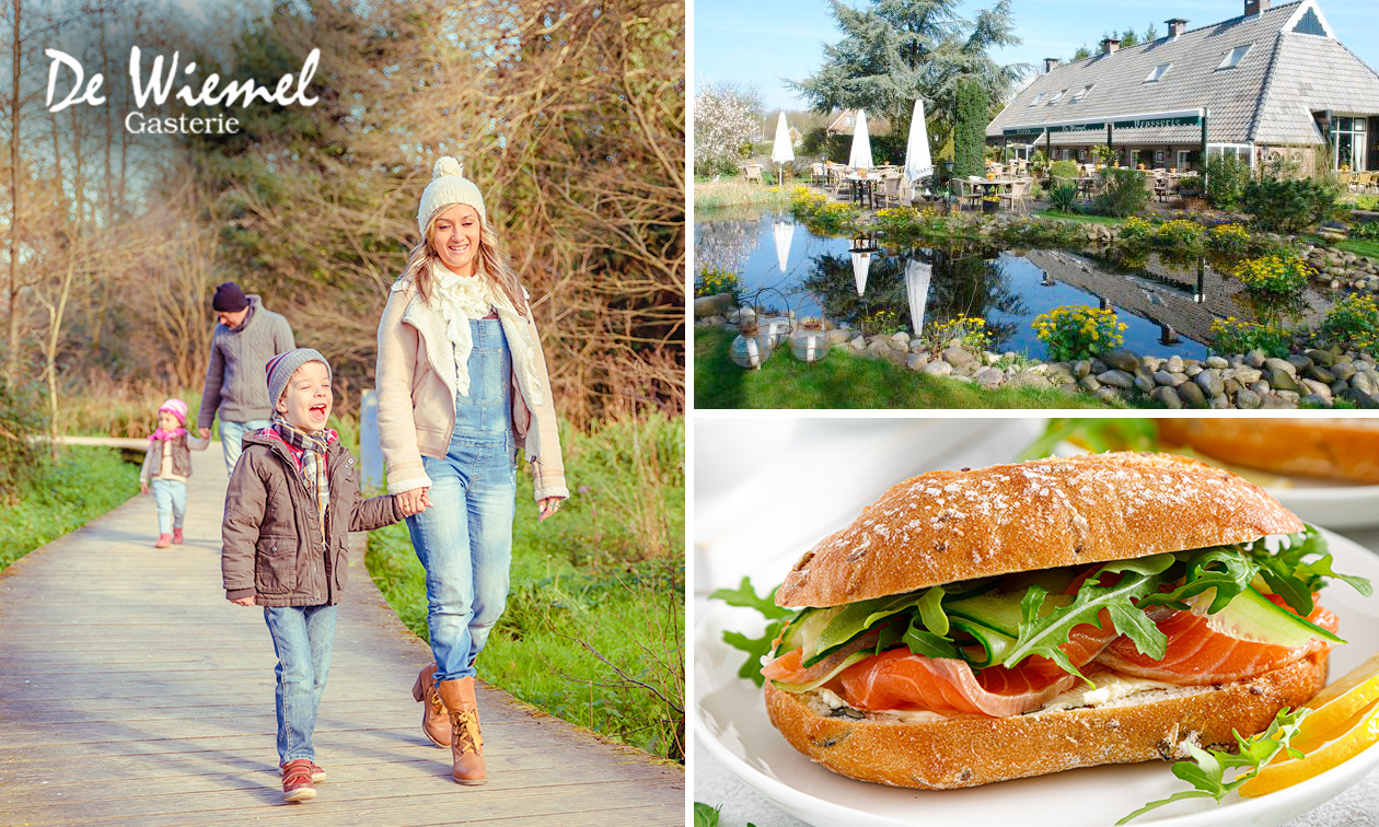 Wandelarrangement incl. 2-gangenlunch, warme drank en gebak bij Restaurant De Wiemel Wandelarrangement incl. 2-gangenlunch, warme drank en gebak bij Restaurant De Wiemel