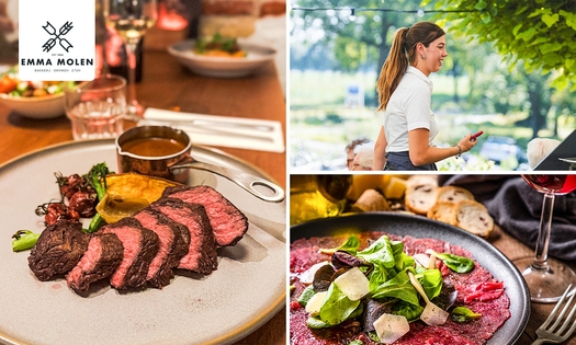 3-gangen keuzediner bij Restaurant Emmamolen