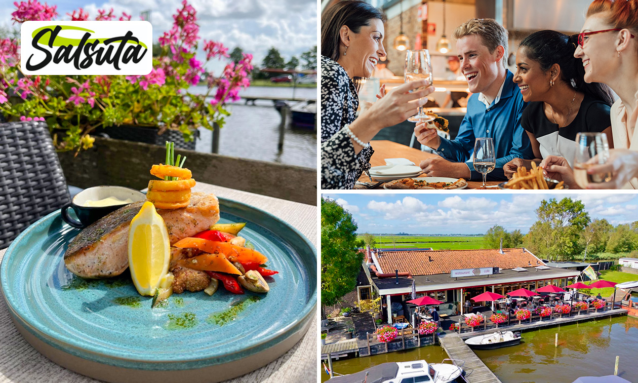 3-gangendiner à la carte bij Restaurant Salsuta op eiland De Woude