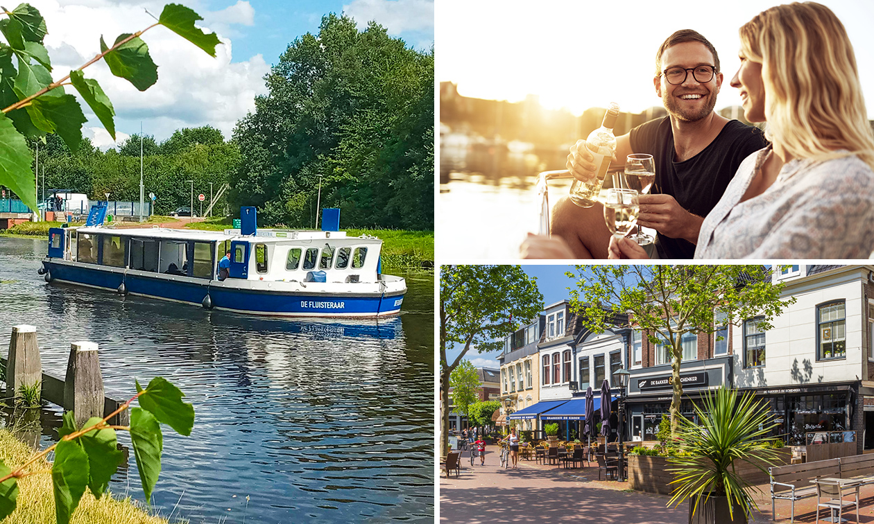 Historische rondvaarttocht Assen incl. drankje OF een vaar & shop arrangement