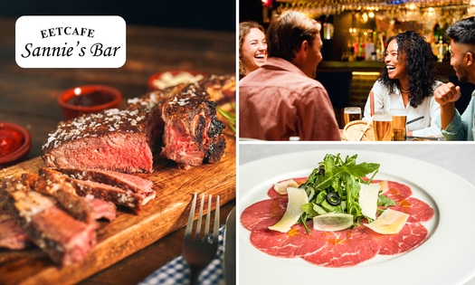 3-gangendiner met vrije keuze van de kaart bij Sannie's Bar